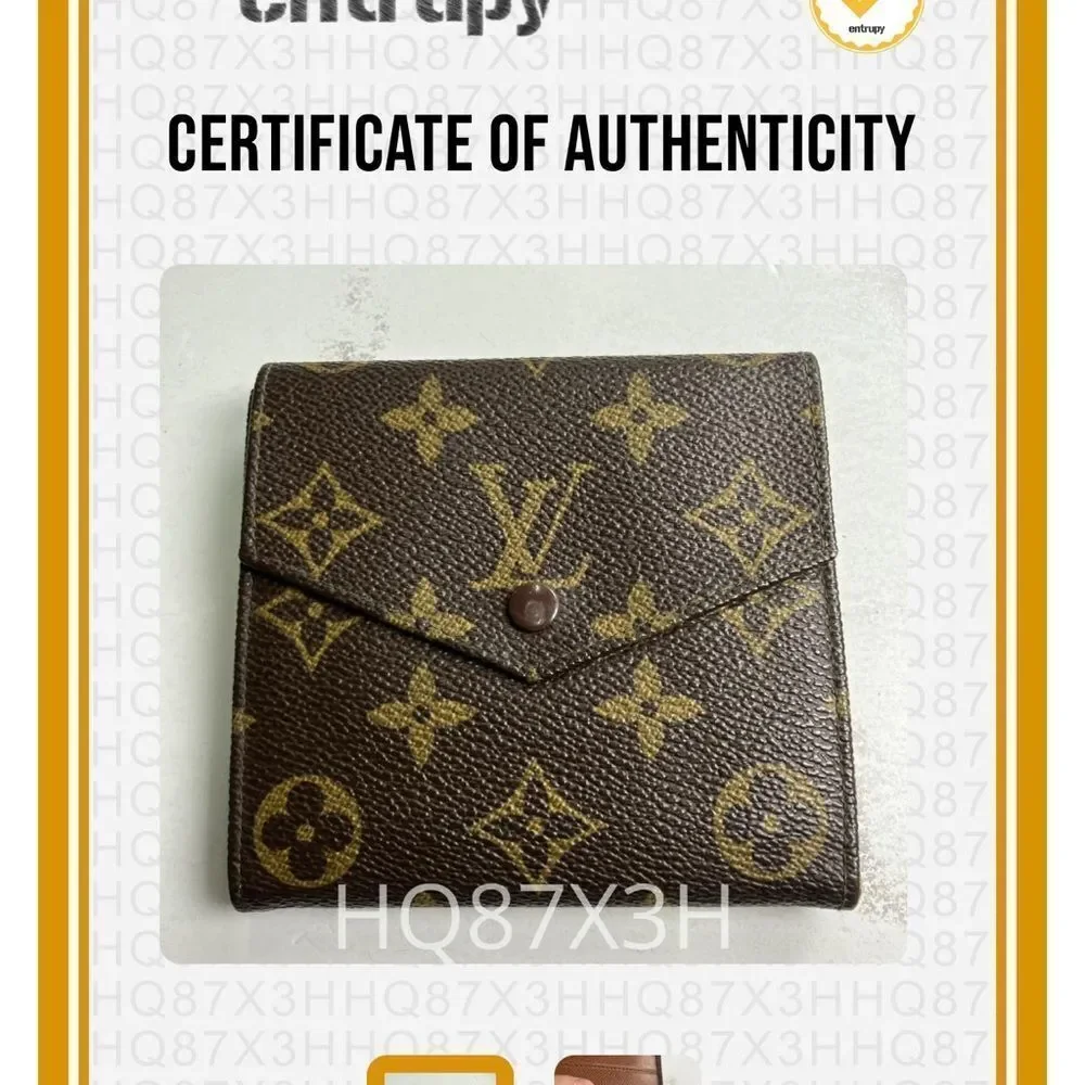 Louis Vuitton Vintage Monogram Compact Elise Double Sided Snap Wallet
